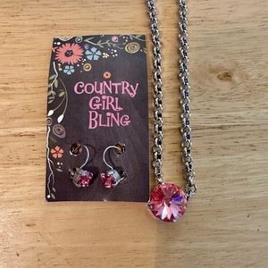 Pretty In Pink Necklace & Earrings